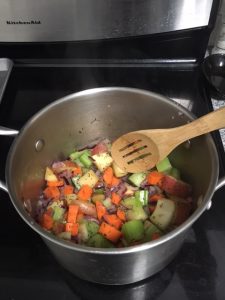 split pea vegetable saute