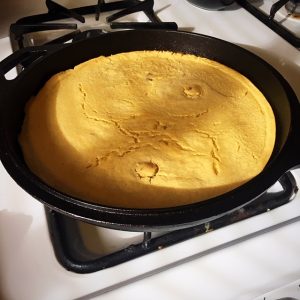 Garbanzo Bean Flour Pancake_in pan