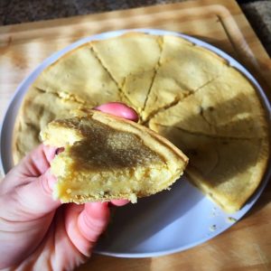 Garbanzo Bean Flour Pancake_up close of slice